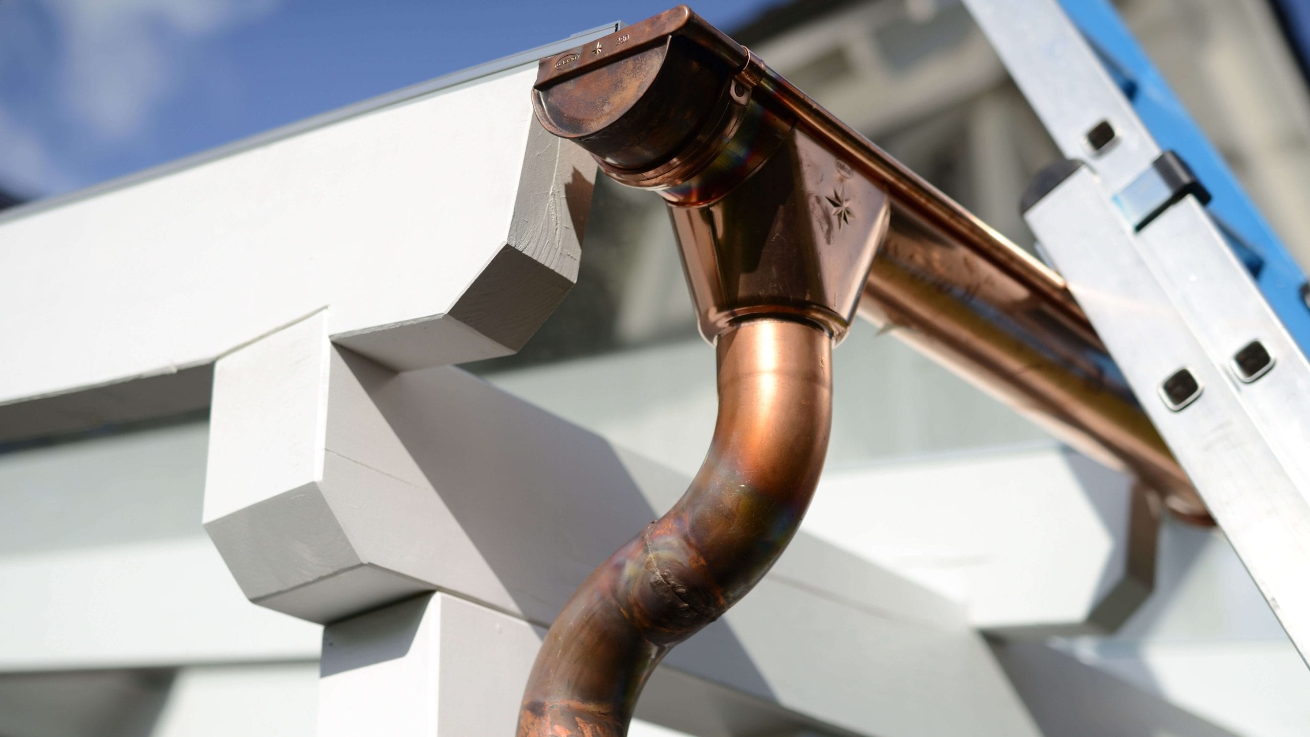 High-end copper gutters with a seamless design for residential properties in Vancouver